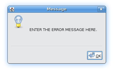 ENTER THE ERROR MESSAGE HERE