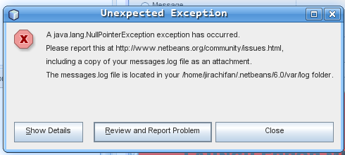 Unexcepted exception...