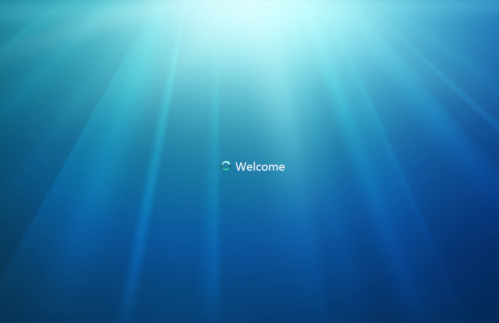 Welcome screen